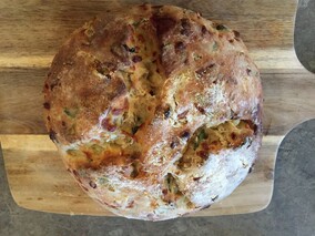 Cheese/Chilli/Spinach sourdough