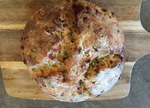 Cheese/Chilli/Spinach sourdough